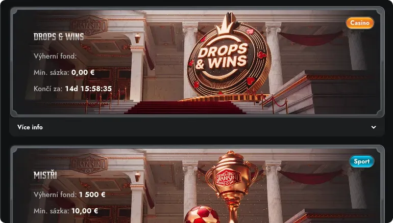 Drop and Wins turnaje Gransino
