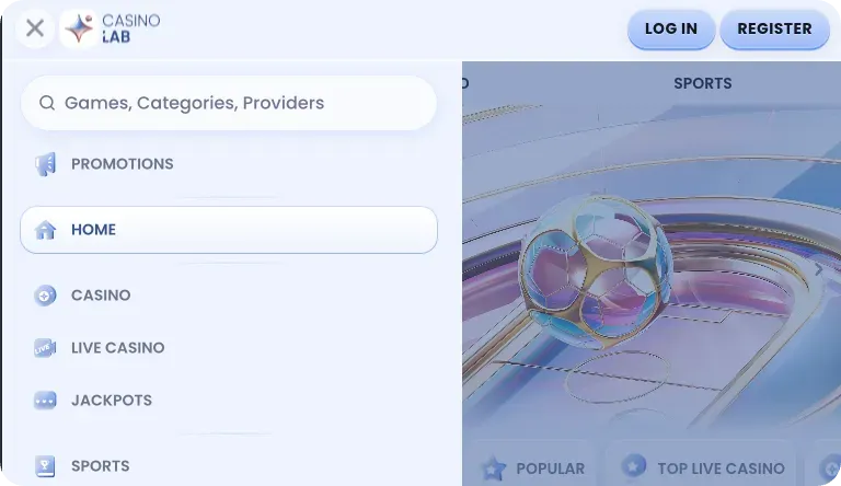 CasinoLab v menu