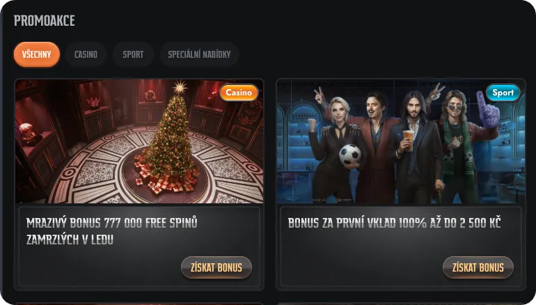 Gransino Promo akce a bonusy